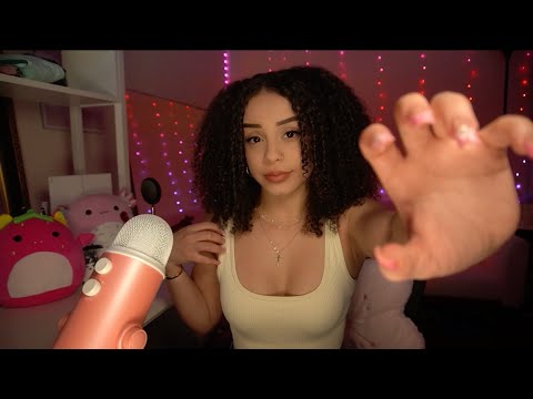 ASMR | fabric scratching, hand sounds & mouth sounds (fast & aggressive) 💜💕