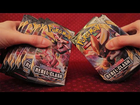 Opening Pokemon Rebel Clash Booster Box ⚔ ASMR Relax Crinkles and Cards Sounds