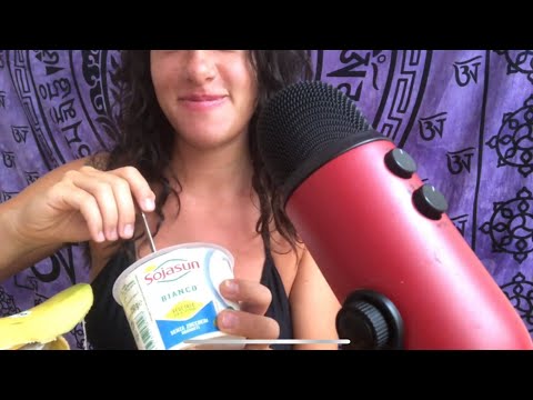 Asmr Vegan Yogurt with Banana 🍌 🍦
