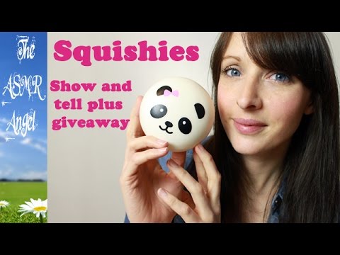 Squishies show and Tell + Giveaway |ASMR Plastic & Crinkly Sounds|