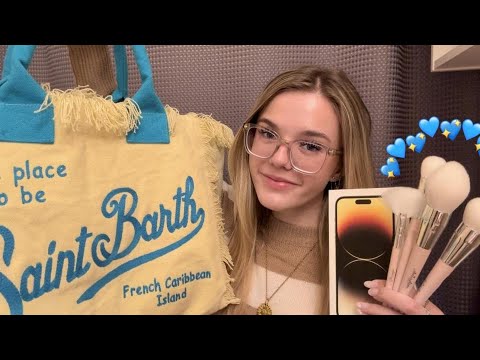 ASMR What I Got For Christmas 2022 💙 (beauty, jewelry, electronics)