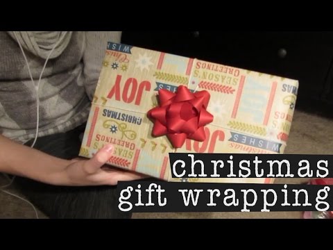 [BINAURAL ASMR] 🎁 Christmas Gift Wrapping (softly spoken, crinkling, sticky tape)