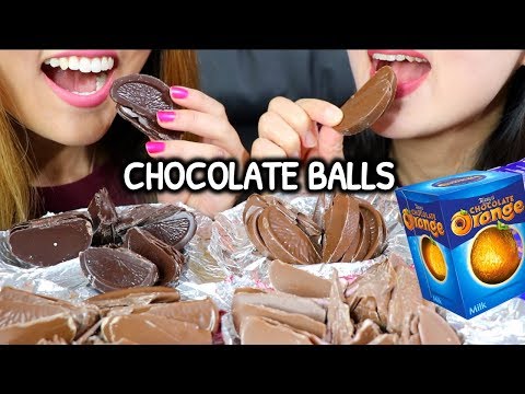 ASMR CHOCOLATE BALLS (EXTREME CRUNCH) 초콜릿 리얼사운드 먹방 チョコレートcoklat चॉकलेट | Kim&Liz ASMR