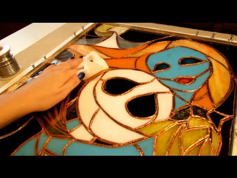 ASMR. Foiling and Cleaning Stained Glass