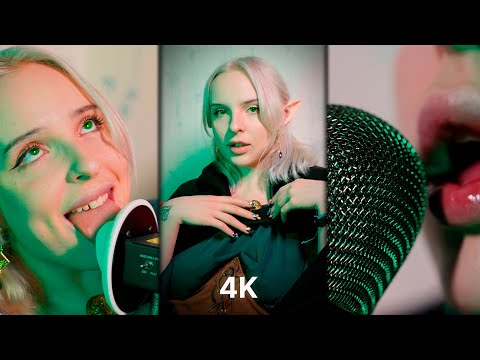 ASMR FOREST ELF | LICKING, MOUTH SOUNDS & TINGLES with Elsa (3Dio + Blue Yeti, 4K)