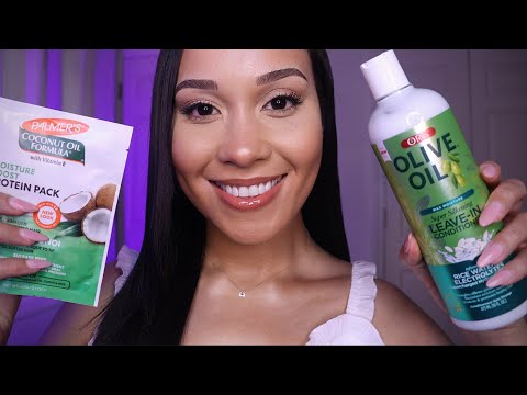 ASMR Beauty Haul 🤍 Hair Care Routine Products With Tapping & Whispers