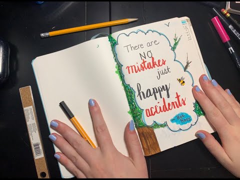 ASMR Bullet Journal with Me! (whispering, mouth sounds, writing sounds)