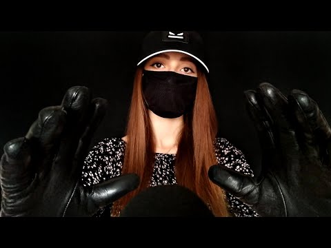 АСМР Черная Маска и Кожаные Перчатки | ASMR Black Mask & Leather Gloves (No Talking)