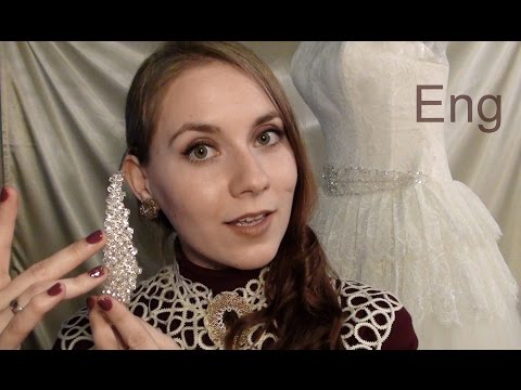 ASMR  in English. PERSONAL STYLIST in WEDDING SALON. Russian ACCENT. Soft talking. Role-play.