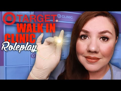ASMR Target Walk-in Clinic Roleplay / Cranial Nerve Exam and Ear Cleaning / ASMR Jonie