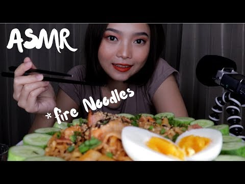 ASMR KOREAN FIRE NOODLES (EATING SOUNDS)🌶️| Hanna ASMR