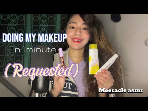 ASMR Doing My Make Up in 1minute (Requested)