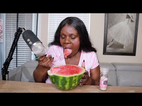 GREAT DAY FOR WATERMELON ASMR EATING SOUNDS