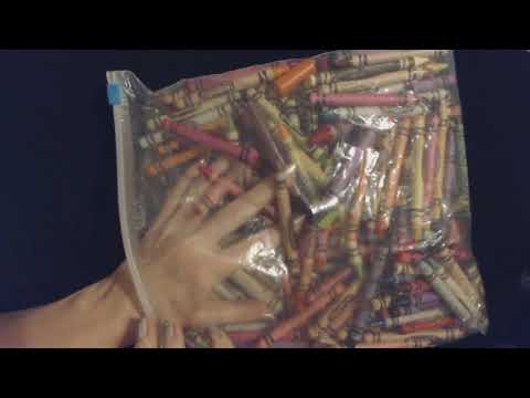 ASMR | Plastic Crinkling & Crayon Rummaging Sounds (No Talking)