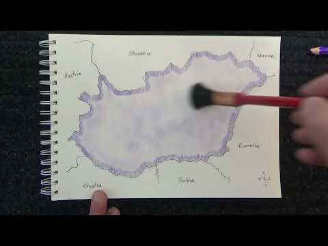 ASMR - Map Colouring & Shading Compilation - Australian Accent - Chewing Gum & a Quiet Whisper