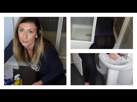 ASMR Cleaning Scrubbing and Spraying My Bathrooms