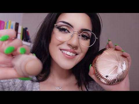 ASMR Big Sis Does Your Makeup With New Products💕 | whispering, tapping on luxury makeup