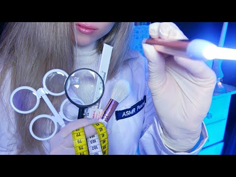 3 H ASMR - Detailed Eye Exam, Ear Cleaning, Cranial Nerve Exam, Face, Dental, Physical Check Up