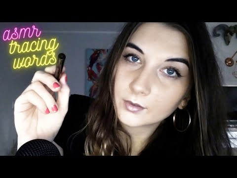 ASMR| GUESS WHAT WORDS IM TRACING ~ WHISPERING