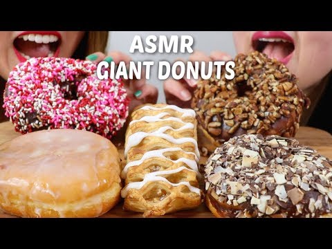 ASMR GIANT DONUTS 도넛 리얼사운드 먹방ドーナツ donat डोनट | Kim&Liz ASMR