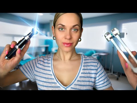 ASMR  Ear cleaning Roleplay for Sleep, OTOSCOPE exam, EAR EXAM Personal Attention and RAIN sounds