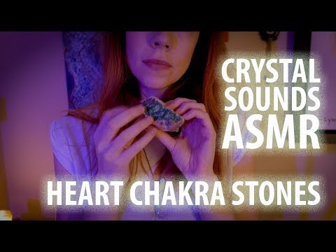 ASMR Crystal Sounds (Scratching) Heart Chakra Stones