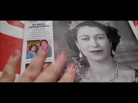 ASMR Looking through Queens Platinum Jubilee Magazine & Whispering / Tracing / Tapping #asmr
