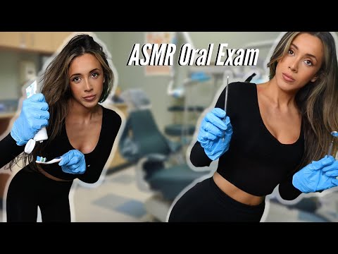 ASMR Oral Exam + Deep Cleaning | soft spoken, scraping, brushing, etc