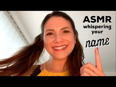 ASMR Whispering Your Names Up Close (Personal Attention, Head Massage, Rain Sounds)