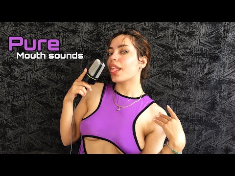 ASMR Pure Mouth Sounds🫦 (touching & scratching)