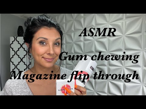ASMR magazine flip through/ gum chewing
