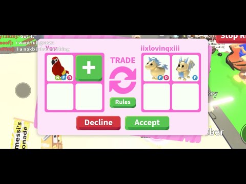 Trading in roblox adopt me(funny voice over Lol)