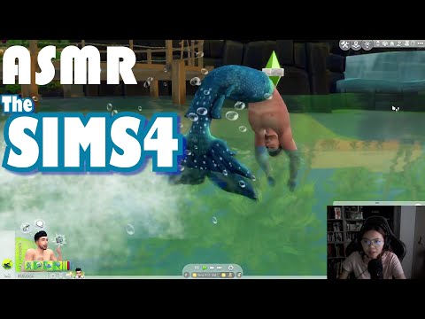 ASMR Gaming | Sims 4 Relax with a Mermaid 🧜‍♀️ (Close whisper, Keyboard Sound...)
