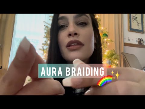 Fast Reiki ASMR Aura Braiding (& Fluffing) | Clicky Nail Sounds, Personal Attention