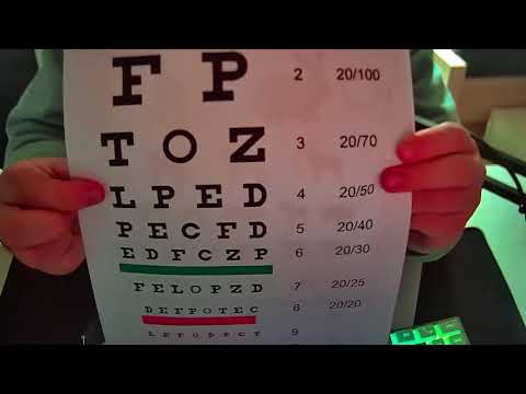 ASMR professional eye exam // charts, follow my fingers