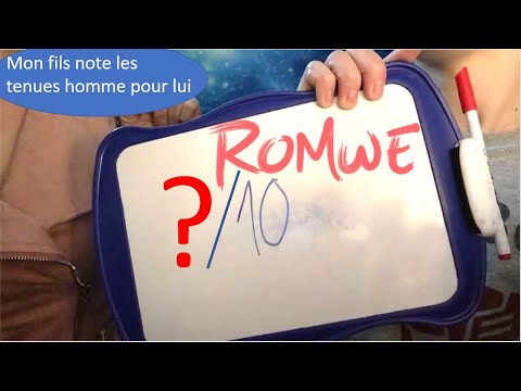 ASMR * Unboxing ROMWE homme * Mon fils note les tenues que je lui choisis