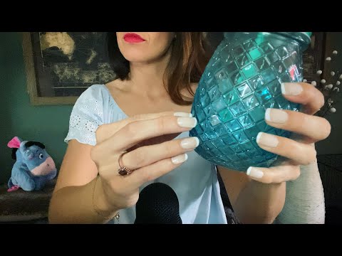 ASMR - Fast Tapping on Blue Items - No Talking - 20 Blue Triggers
