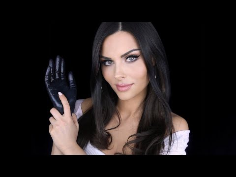 ASMR TOUCHING YOUR FACE WITH LATEX GLOVES *whispered personal attention*