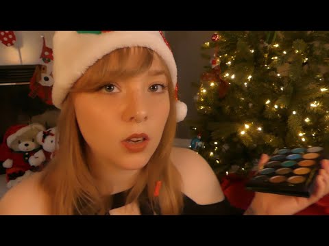 Mean girl does your Christmas makeup ASMR RP