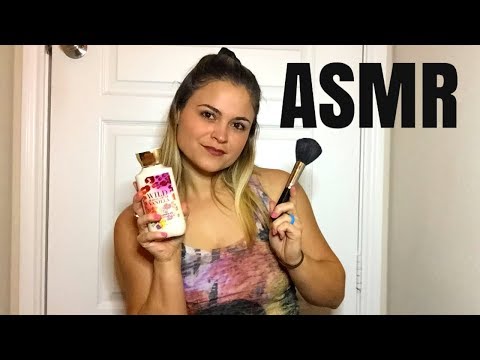 ASMR Skin Brushing & Lotion Sounds (Hands, Arms, Neck)
