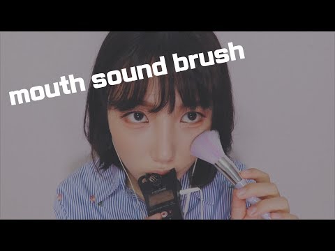 [ASMR] 마이크먹방 입소리 브러쉬로 간질간질 mic mukbang & brush mouthsounds