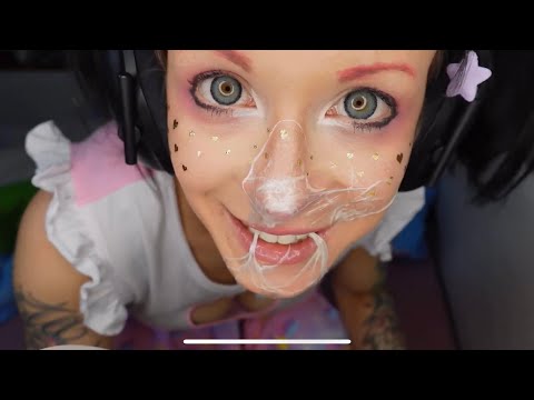 ASMR NEARLY RIPPED MY CAM WITH BUBBLEGUM CHEWING CLOSE CUTE GIRLFRIEND