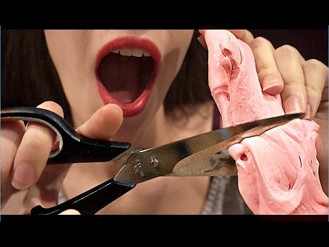 ASMR Cutting SLIME With Scissors ✂️
