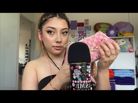 ASMR PURSE TAPPING + SCRATCHING 🖤✨ | Whispered