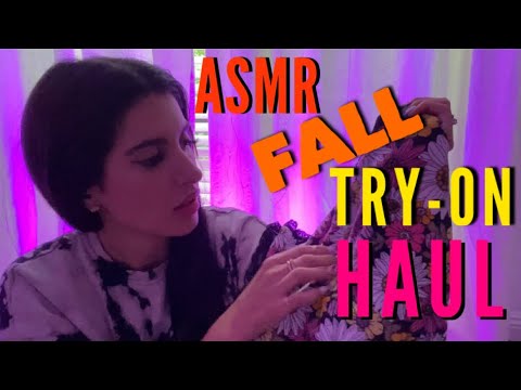 ASMR Fall Try-On Haul 🍂🍁🍃(Whispered, Fabric Sounds)