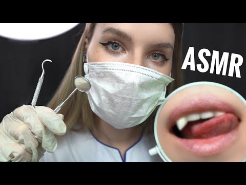 АСМР 👩🏻‍⚕️ НАРАЩИВАНИЕ КЛЫКОВ 🦷 Стоматологический Осмотр | ASMR Dentist