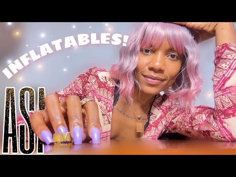 ASMR Therapist 💜Helps your Insomnia with Inflatables! {Tapping and Knee High Boots}