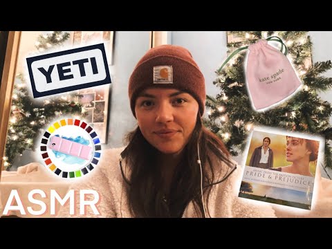 ASMR Christmas Gift Haul (tapping, whispers, scratching)