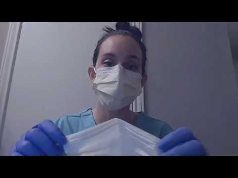 Central Line Care ASMR (serious) (whispered) (scrubbing sounds) (crinkle sounds)