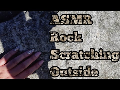 ASMR Rock Scratching Outside(Whispered)